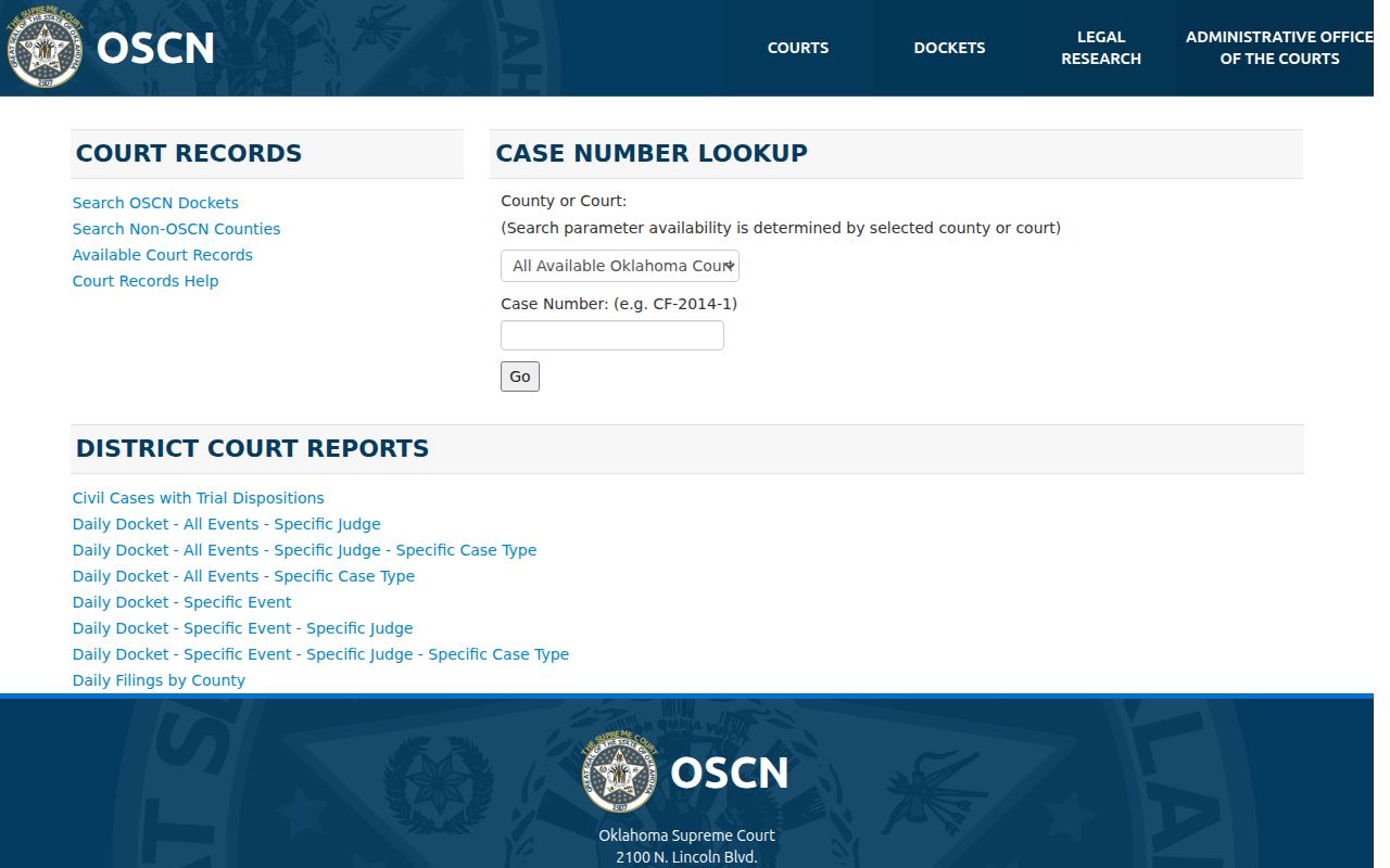 Ardmore residents directory Oklahoma court records search