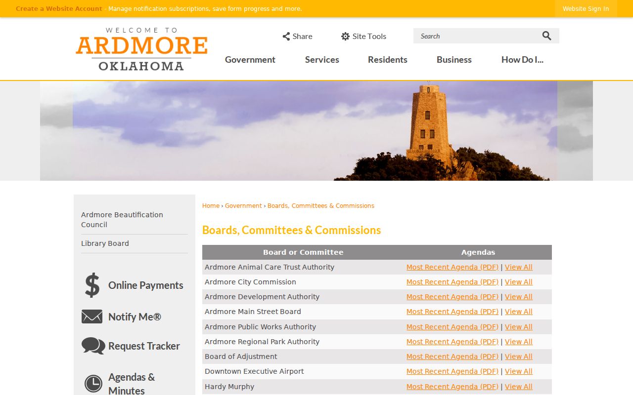 Ardmore neighbors image of the Ardmore boards and commissions page