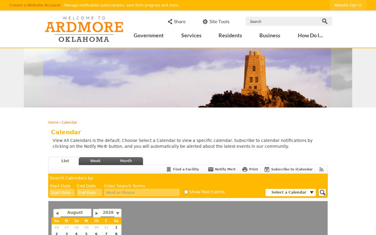 Ardmore neighbors image of the Ardmore public meetings calendar