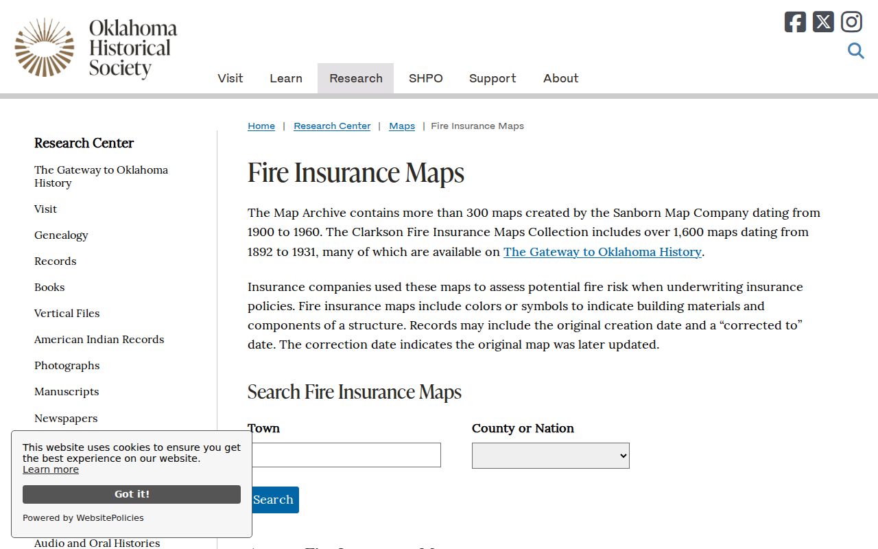 Ardmore previous residents research through the OHS insurance-map guide
