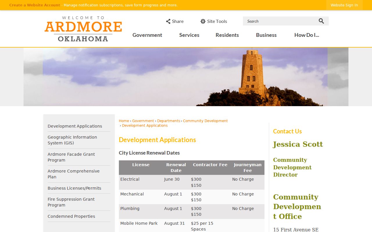 Ardmore street directory development applications and permit forms