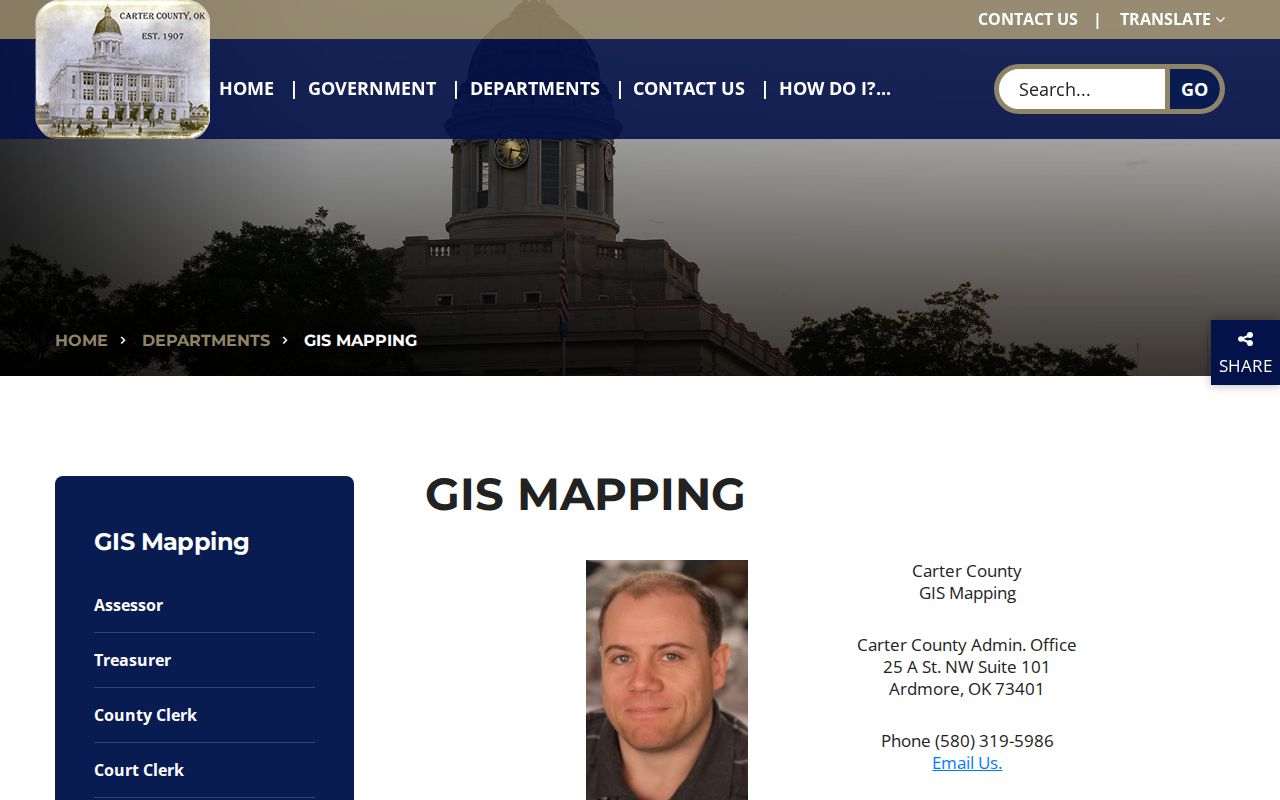 Ardmore street directory Carter County GIS mapping resources