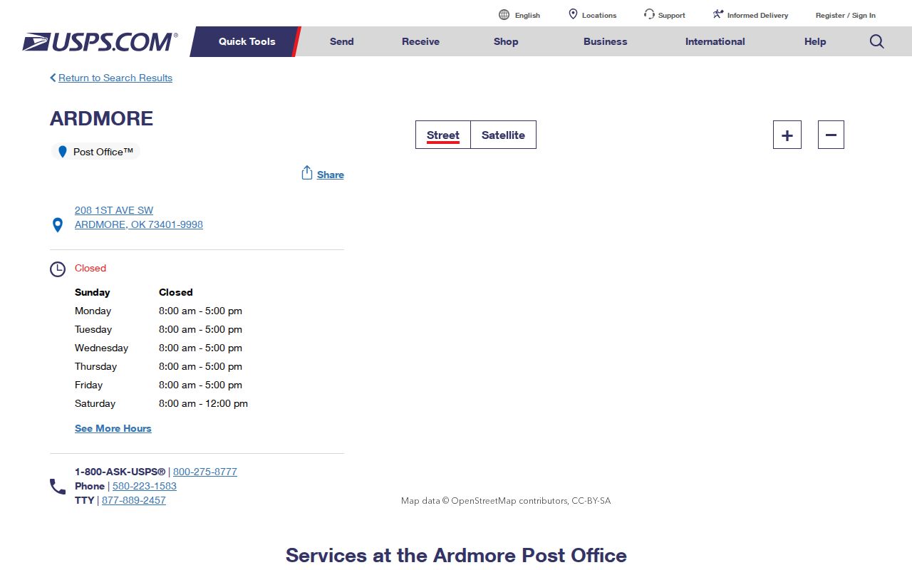 Ardmore ZIP code directory official Ardmore Post Office result