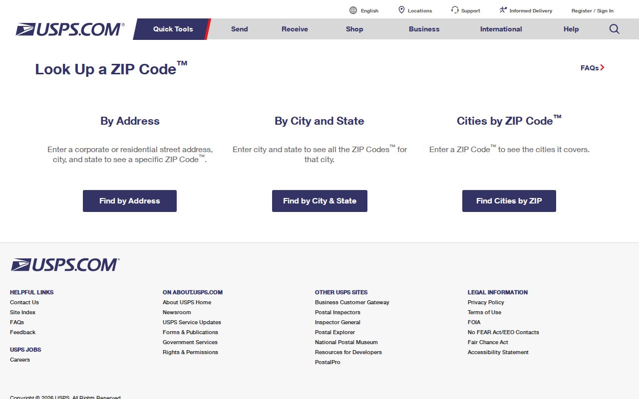 Ardmore ZIP code directory USPS delivery lookup